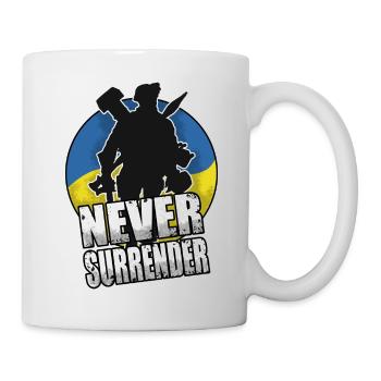 Ukraine - Never Surrender - Tasse - Weiß - Rechts