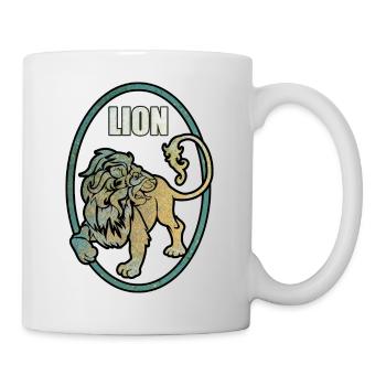 Signe Astrologique du Lion - Mug blanc - blanc - Droite