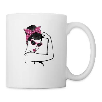 Retro Rockabilly Girl Cadeau - Mug blanc - blanc - Droite