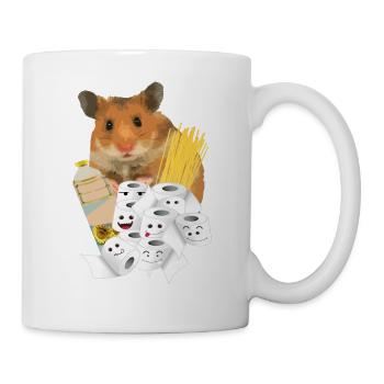 Hamster Menno "hamstern" - Tasse - Weiß - Rechts