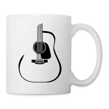 Cool Guitare Acoustique Guitariste Guitariste Guitariste Cadeau - Mug blanc - blanc - Droite
