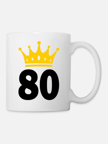80 Krone 80e anniversaire 80 ans - Mug blanc - blanc