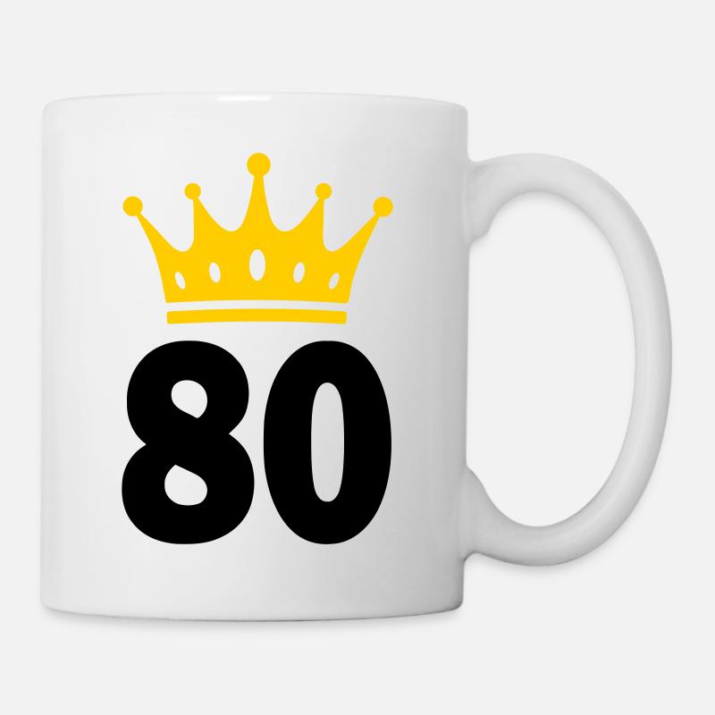 80 Krone 80e anniversaire 80 ans - Mug blanc - blanc
