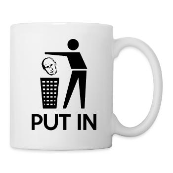METTRE DANS ( SYMBOLE ANTI GUERRE ) - Mug blanc - blanc - Droite