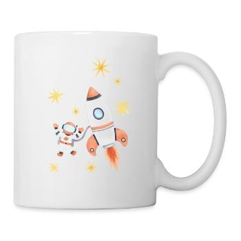 aquarelle spaceman - Mug blanc - blanc - Droite