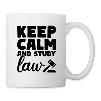 Keep Calm And Study Law - Tasse - Weiß - Rechts