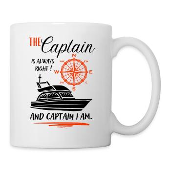 Captain Gift / Le capitaine a toujours raison... - Mug blanc - blanc - Droite