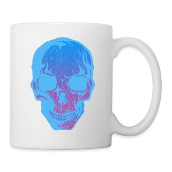 crane tete de mort halloween - Mug blanc - blanc - Droite