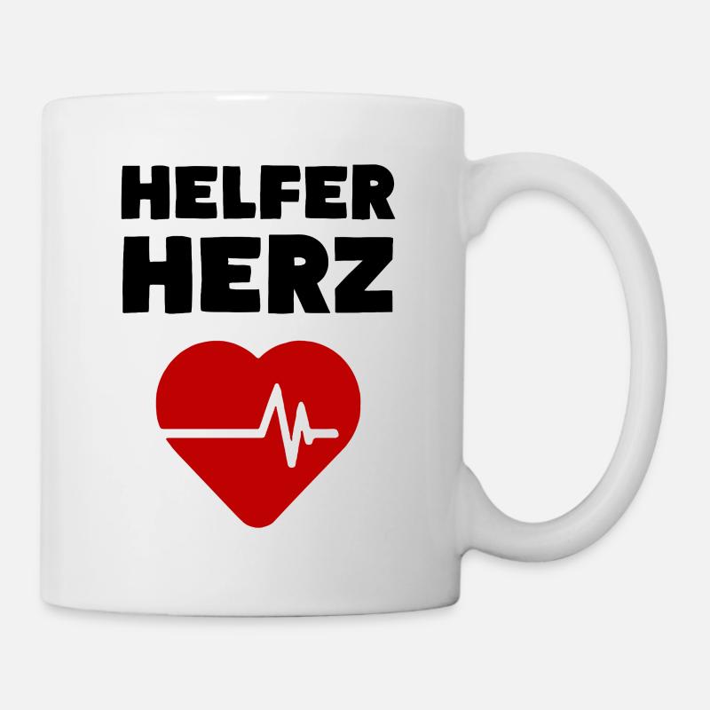 Helfer Herz - Tasse - Weiß