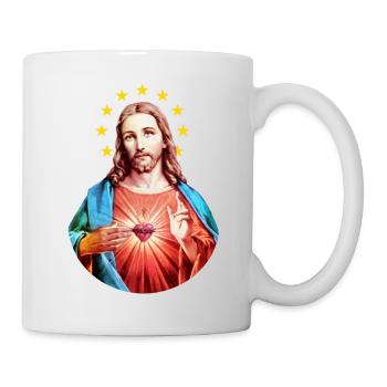 Jesus Christ | Halo with Stars of Europe - Mug - white - Right