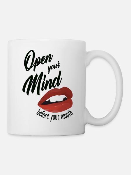 open your mind... - Tasse - Weiß