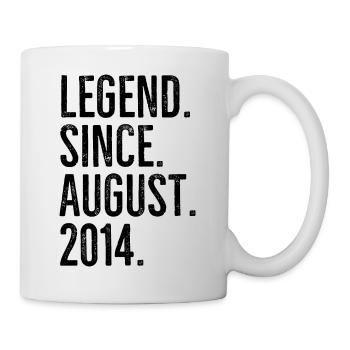 Légende depuis août 2014 - Mug blanc - blanc - Droite