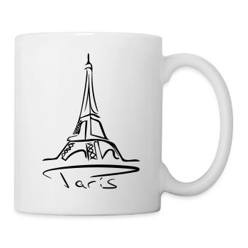 Paris Line Art - Minimalist - Mug - white - Right