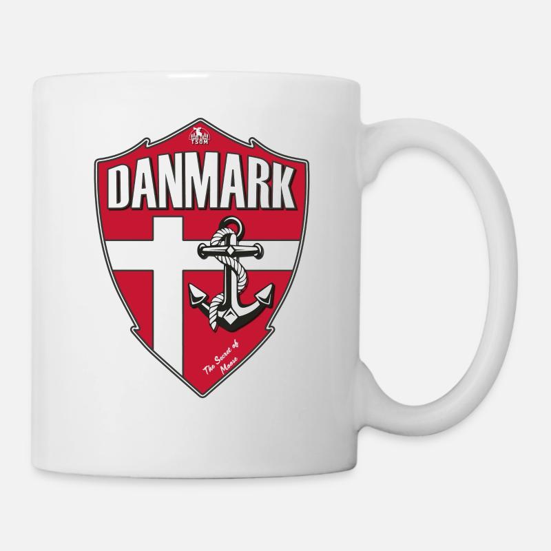 Dänemark - Schild - Wappen - Tasse - Weiß