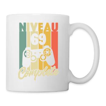 Niveau 69 complete, Cadeau Anniversaire 69 ans - Mug blanc - blanc - Droite