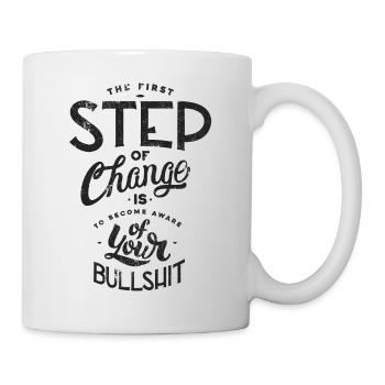 BLÖDSINN SCHWACHSINN MIST SPRÜCHE IRRE SHIT MOTIVE - Tasse - Weiß - Rechts