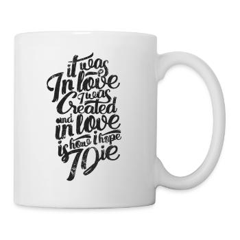 CROIX FOI AMOUR DIEU JÉSUS DISANT MOTIF D’AMOUR - Mug blanc - blanc - Droite
