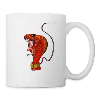 Kobra an der Leine - Tasse - Weiß - Rechts