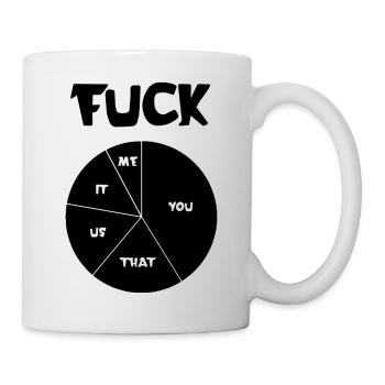 FUCK YOU | ME | THIS | EVERYTHING - Tasse - Weiß - Rechts