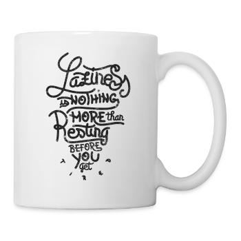 TIRED LAZY SLOTHS TIRED SLEEP LAZY SAYINGS - Mug - white - Right