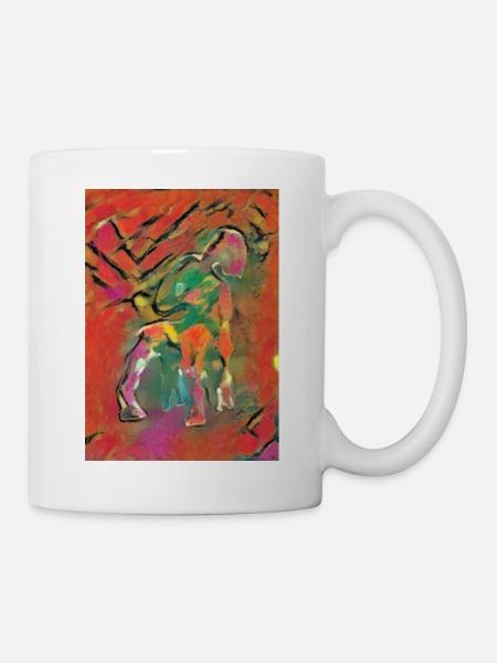 On The Multicolored Chair - Mug - white