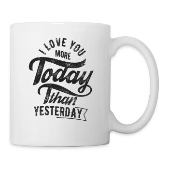 DEAR YESTERDAY LOVE JOY FRIENDS BEAUTIFUL MOTIF - Mug - white - Right