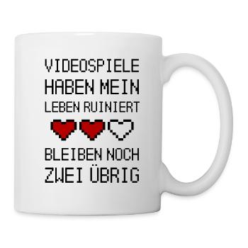 Videospiele haben mein Leben ruiniert - Tasse - Weiß - Rechts