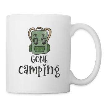 CAMPING TRAVEL BACKPACK SUITCASE HOLIDAY TOUR MOTIF - Mug - white - Right