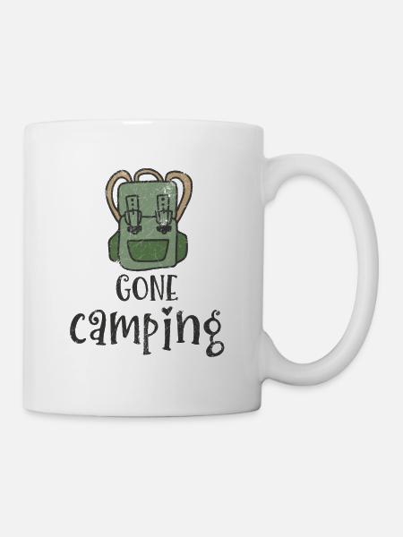 CAMPING VOYAGE SAC À DOS VALISE VACANCES TOUR MOTIF - Mug blanc - blanc