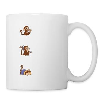 eating gaming sleeping - Tasse - Weiß - Rechts