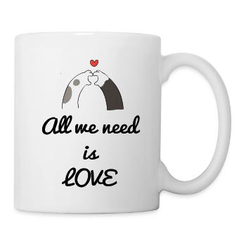 Tout ce dont nous avons besoin, c’est d’amour - Mug blanc - blanc - Droite