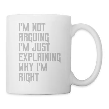 Je ne discute pas - Mug blanc - blanc - Droite