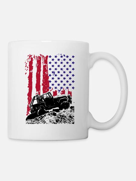 AMERIKANISCHER OFFROADER - Tasse - Weiß