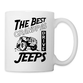 Les meilleurs grands-pères conduisent des jeeps - Mug blanc - blanc - Droite