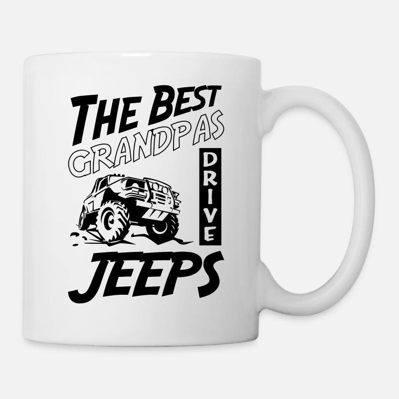 The Best Grandpas Drive Jeeps - Kop/krus - hvid