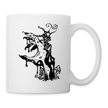 Ant on zombie hand - Mug - white - Right
