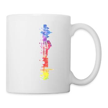 Rome Rome Italie Ville Skyline Pixel Coloré - Mug blanc - blanc - Droite