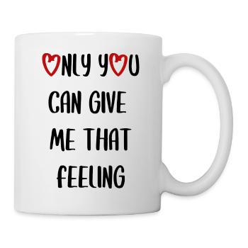 love love Saint-Valentin en amour Dicton anglais - Mug blanc - blanc - Droite