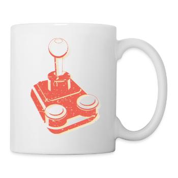 Joystick Spieler Spiel Controller retro Gaming - Tasse - Weiß - Rechts