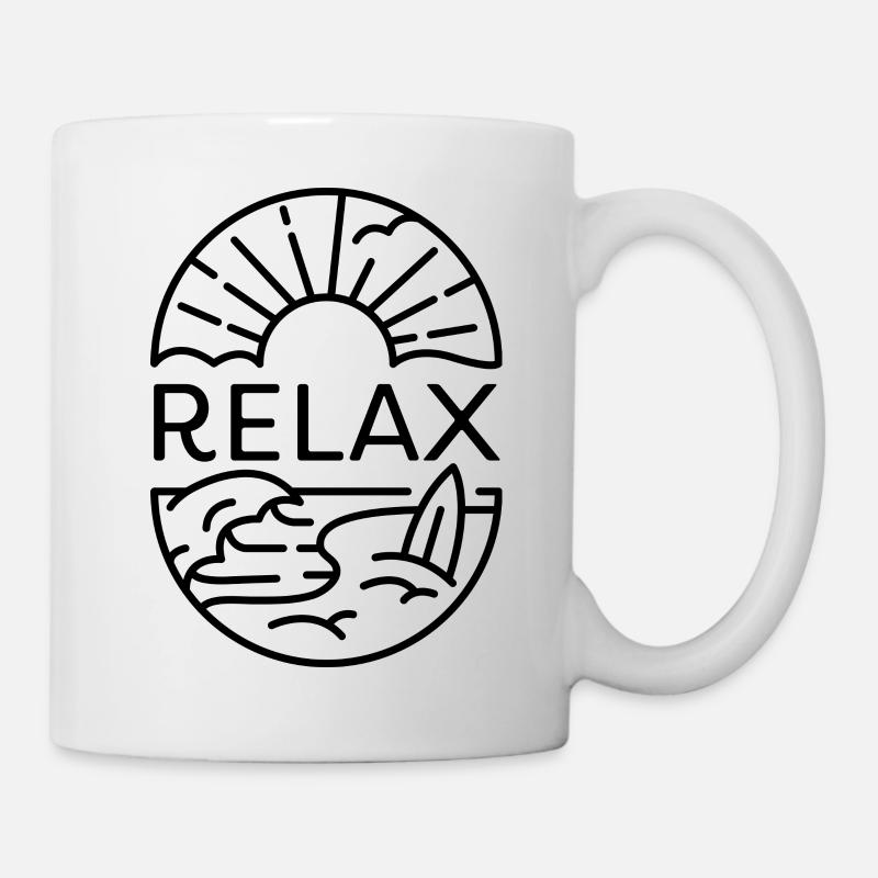 relax black - Tasse - Weiß