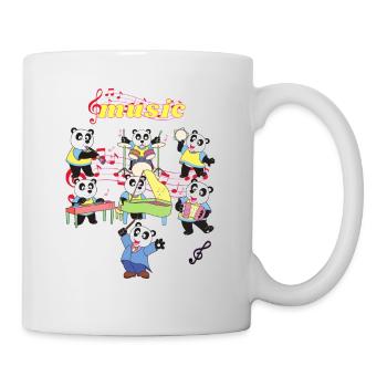 Musik Pandas - Tasse - Weiß - Rechts