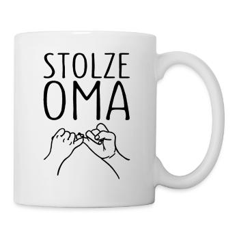 Stolze Oma Kleiner Fingerschwur Großmutter - Tasse - Weiß - Rechts