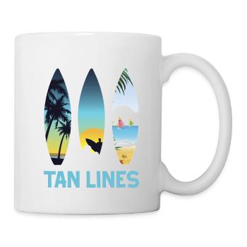Bräunungsstreifen Dunkel coole shirts ch / at - Tasse - Weiß - Rechts