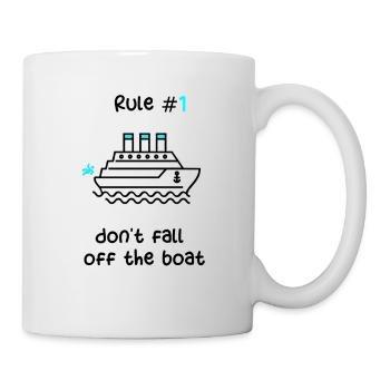 KREUZFAHRTSCHIFF - SCHWARZ-BLAUES KREUZFAHRTSCHIFF - Tasse - Weiß - Rechts