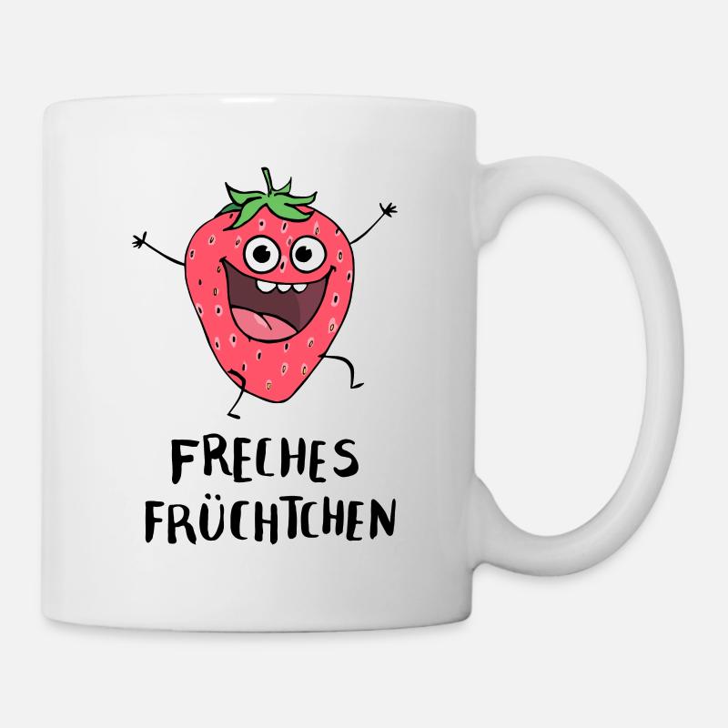 Freches Früchtchen Erdbeere - Tasse - Weiß