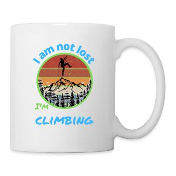 I am not lost i am climbing - Mug - white - Right