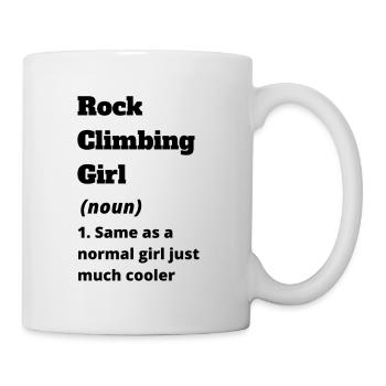Rock climbing girl definition T-Shirt funny sports - Mug - white - Right