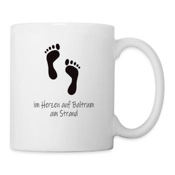 Im Herzen auf Baltrum - Tasse - Weiß - Rechts