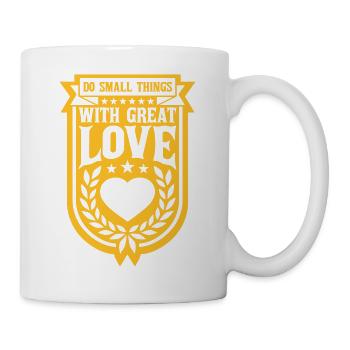 Zitat do small things - Tasse - Weiß - Rechts