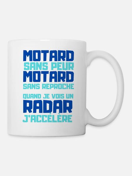 Motard sans peur - Mug blanc - blanc